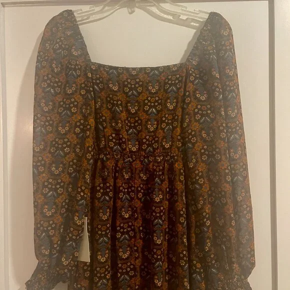 Small bohme Brown Floral Bohemian Maxi Dress (NEVER WORN) - Picture 6 of 7